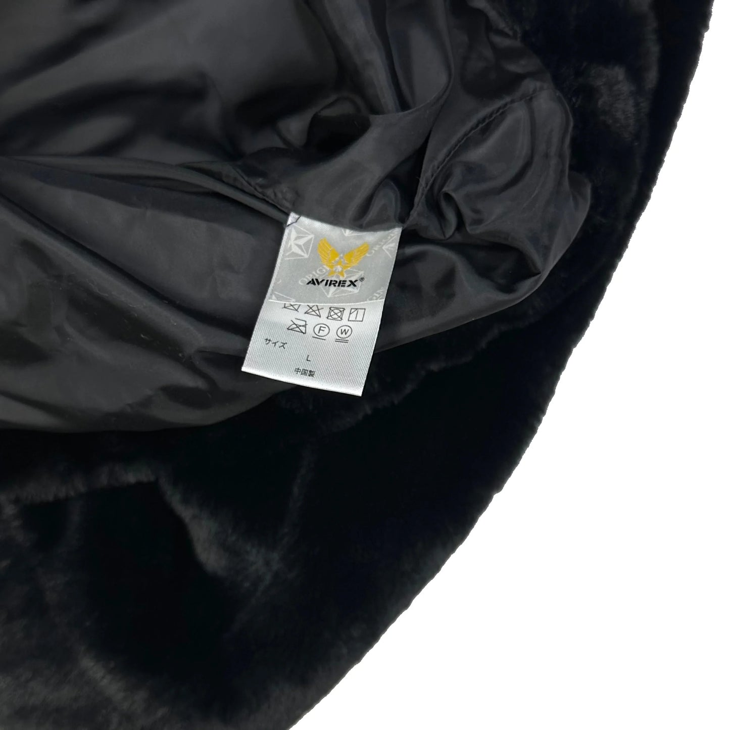 Avirex Fur Jacket In Black ( L ) - 1036 Emporium