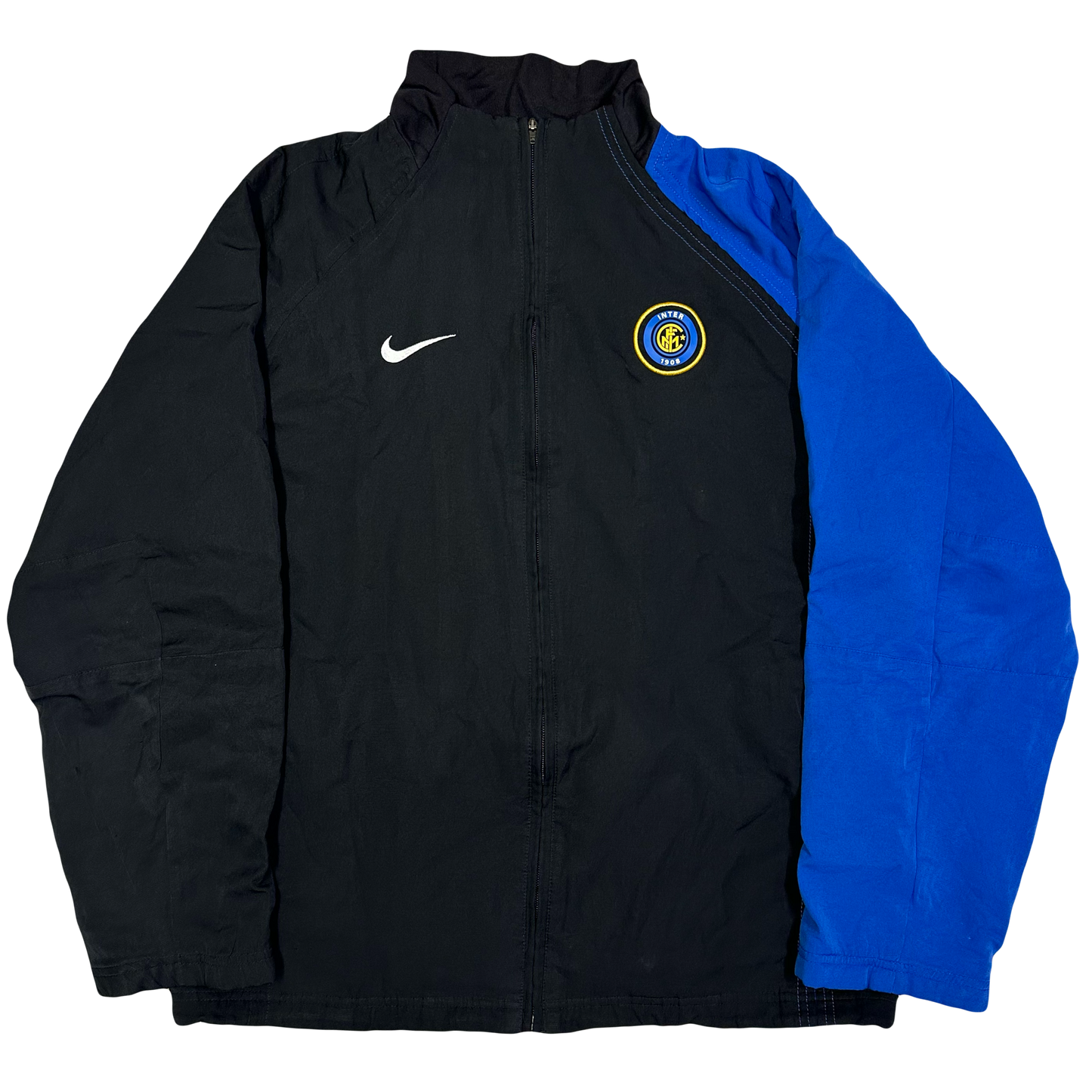 Nike Inter Milan 2004/05 Tracksuit Top In Black & Blue ( M )