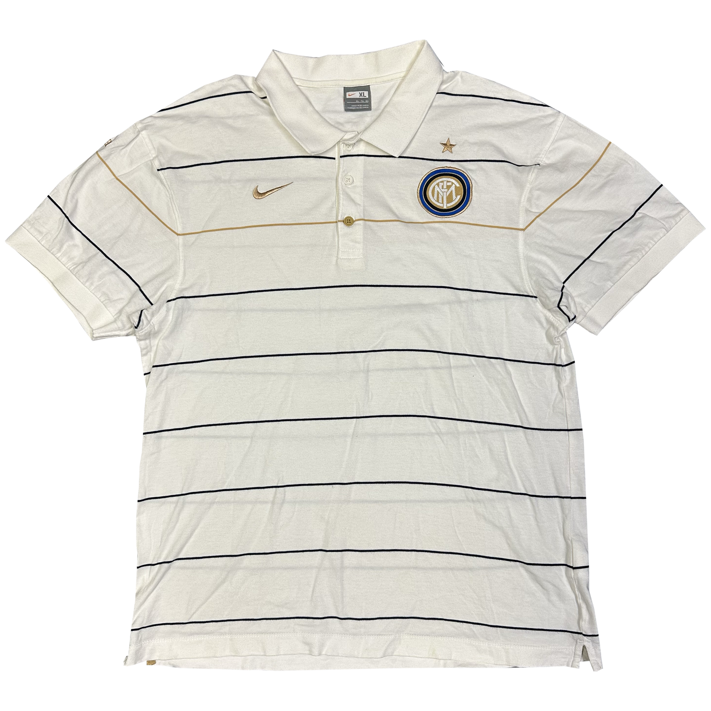 Nike 2008 Inter Milan Polo Shirt In White ( XL ) - 1036 Emporium