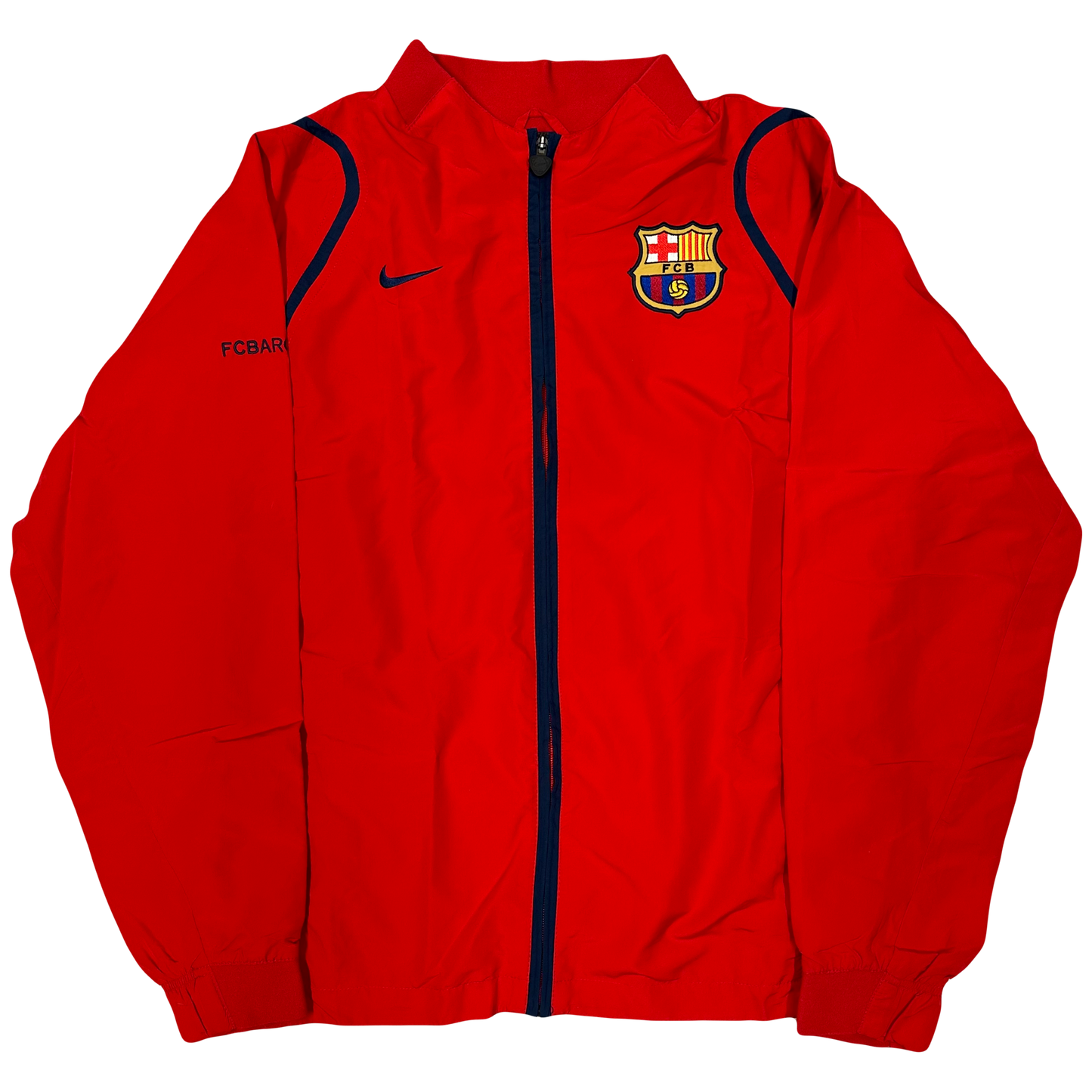 Nike Total 90 Barcelona 2005/06 Tracksuit Top In Red & Navy ( L ) - 1036 Emporium