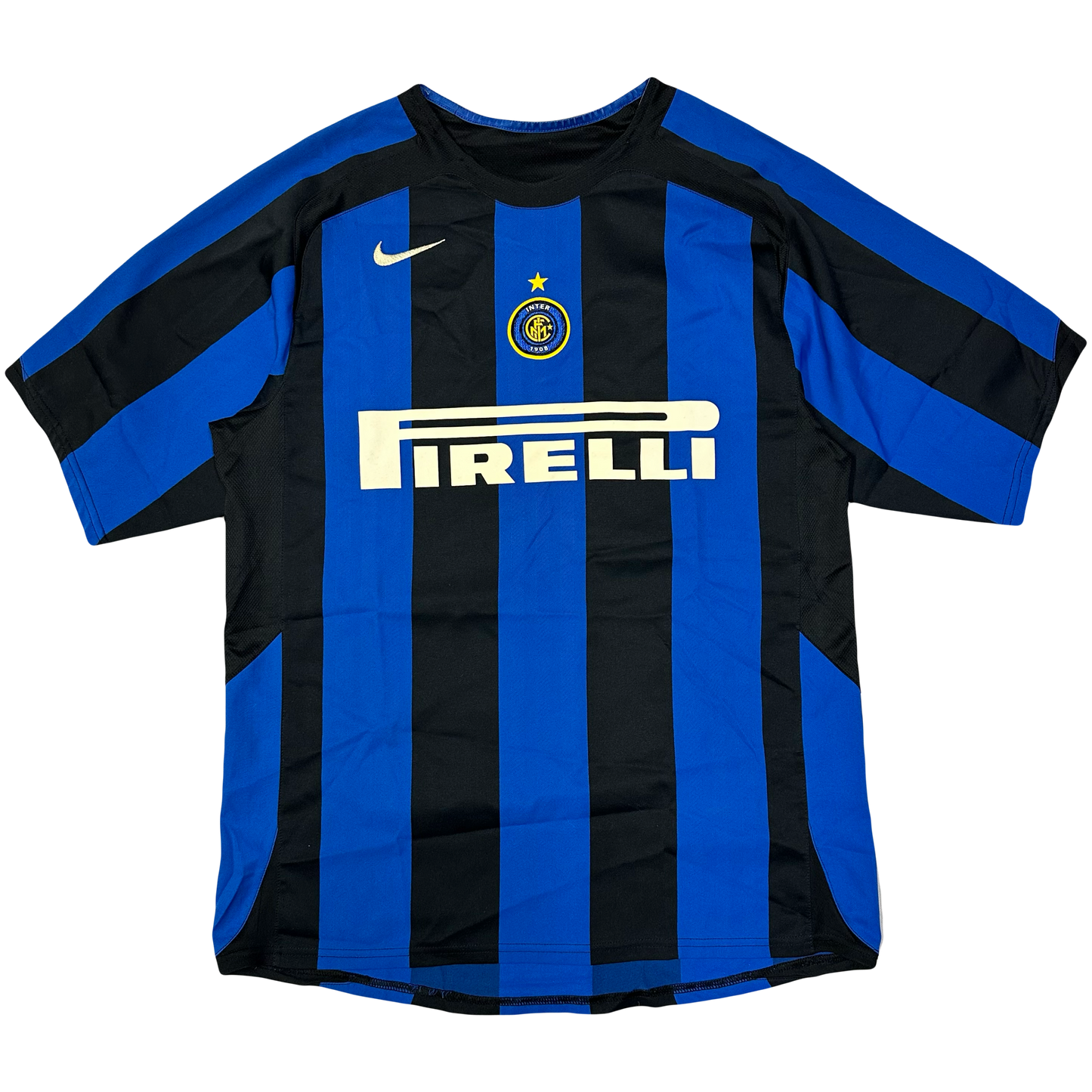 Nike Inter Milan 2004/05 Shirt In Blue & Black ( M )