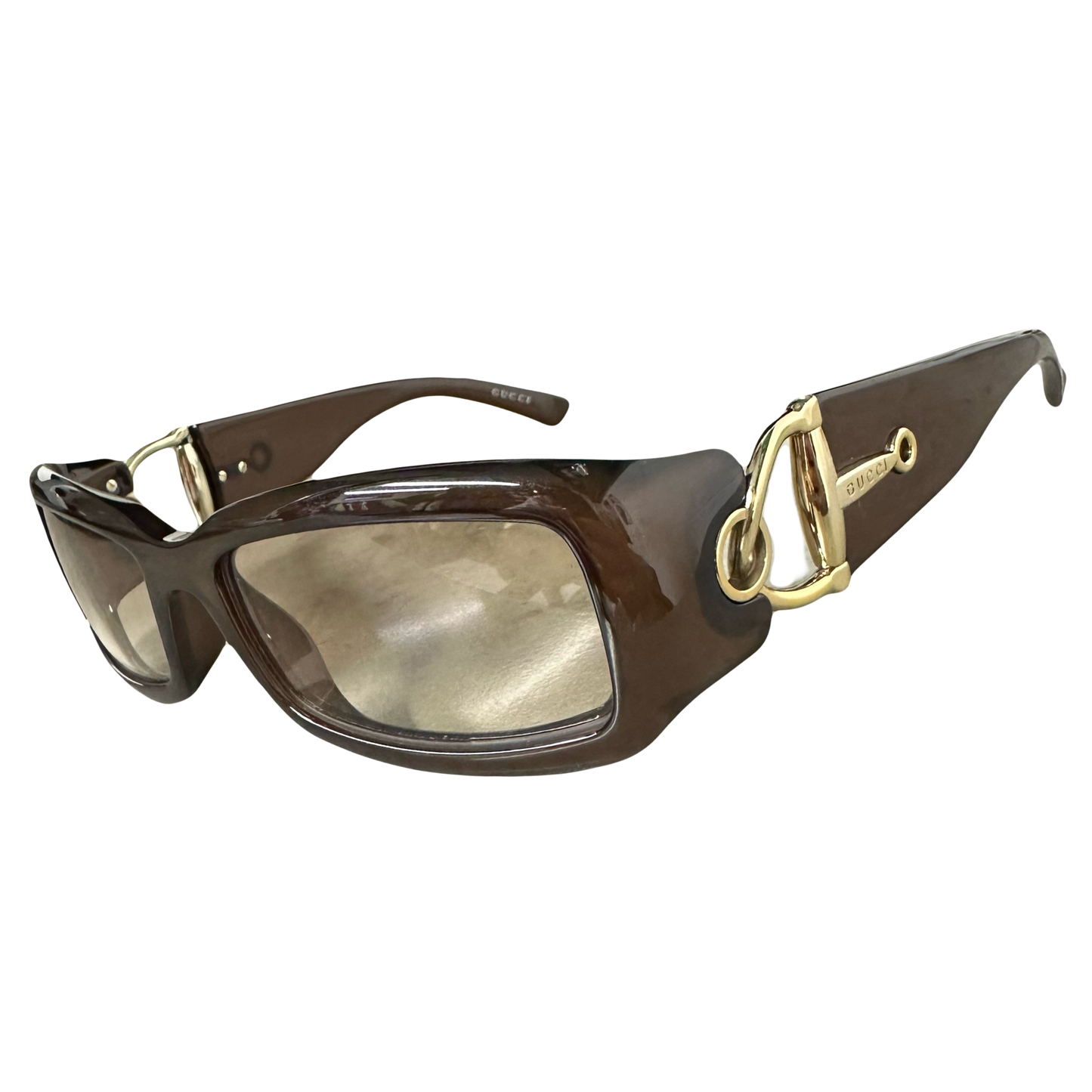 Gucci Sunglasses In Brown & Gold