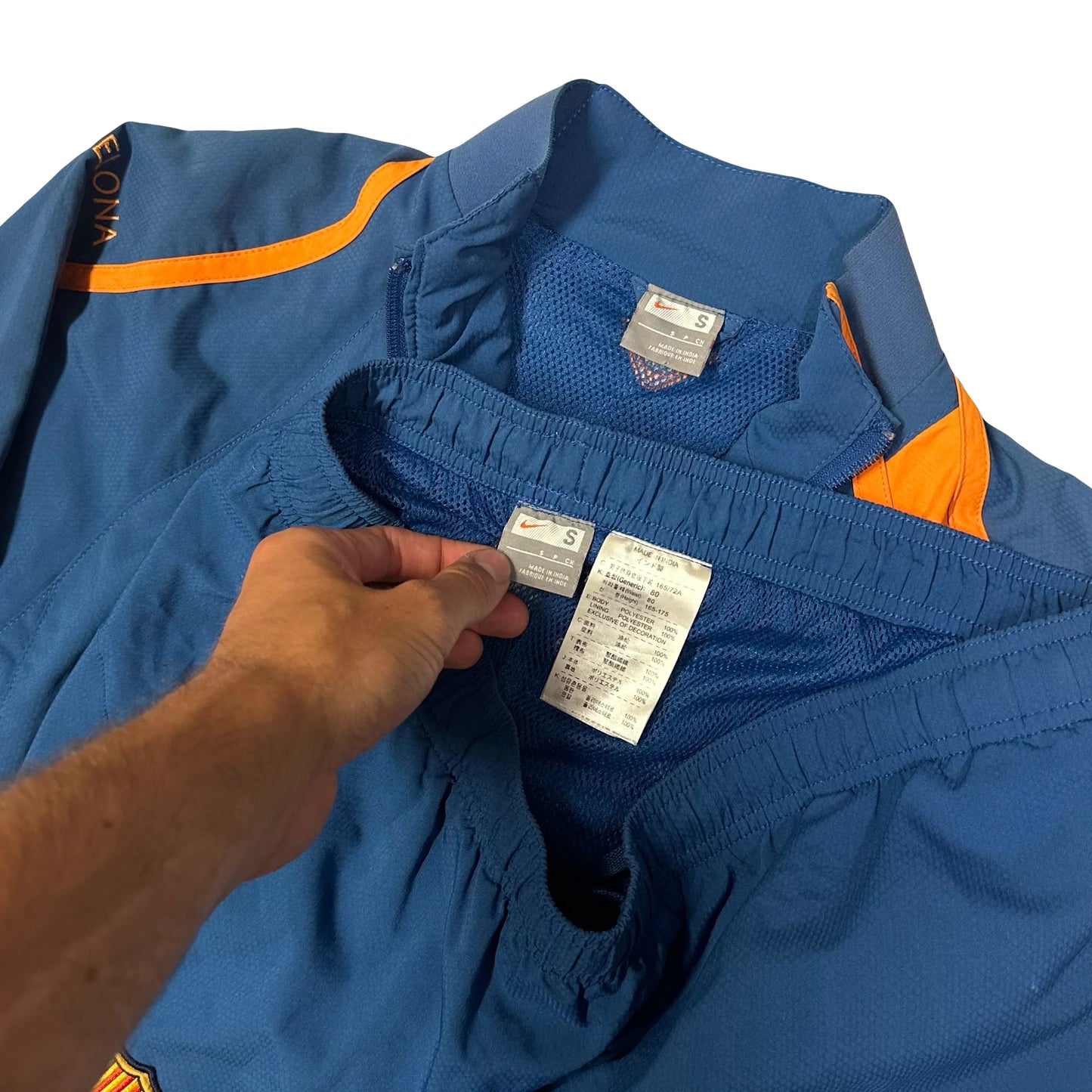 Nike T90 Barcelona 2005/06 Tracksuit In Blue & Orange ( S ) - 1036 Emporium