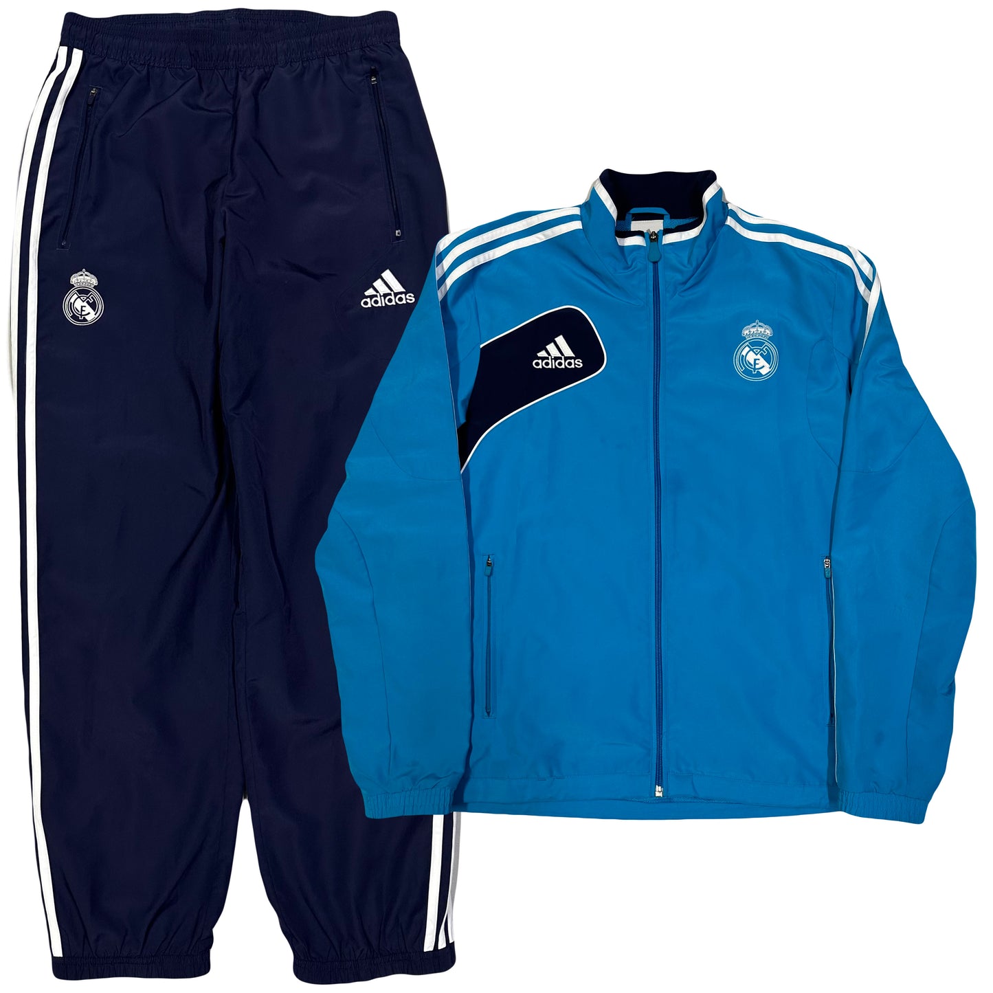 Adidas Real Madrid 2012/13 Tracksuit In Blue & Navy ( S ) - 1036 Emporium