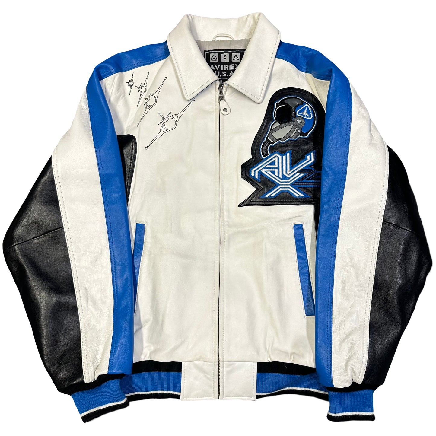 ARCHIVE Avirex Fighter Jet Leather Jacket ( XXL ) - 1036 Emporium