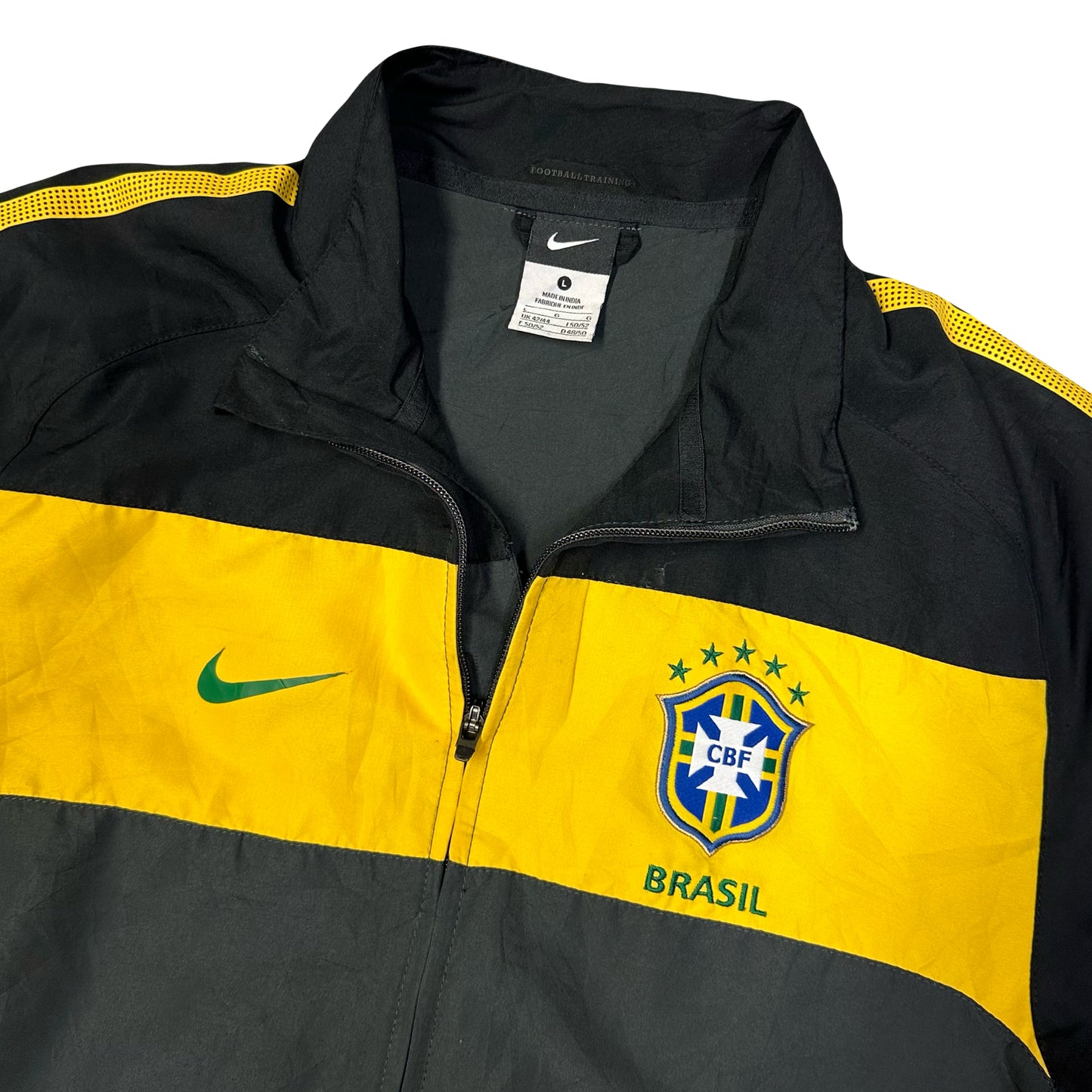 Nike Brazil 2010/11 Tracksuit Top In Black ( L )