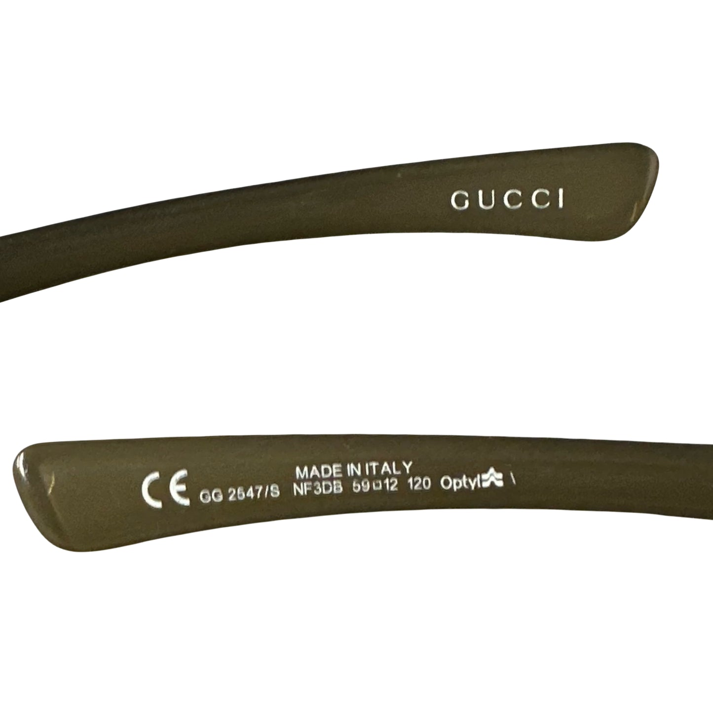 Gucci Monogram Sunglasses In Olive Green - 1036 Emporium