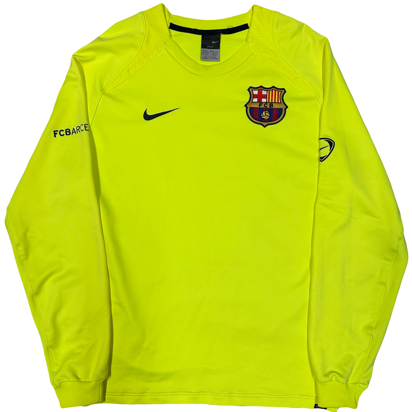 Nike Barcelona 2005/06 Training Sweatshirt In Neon ( M )