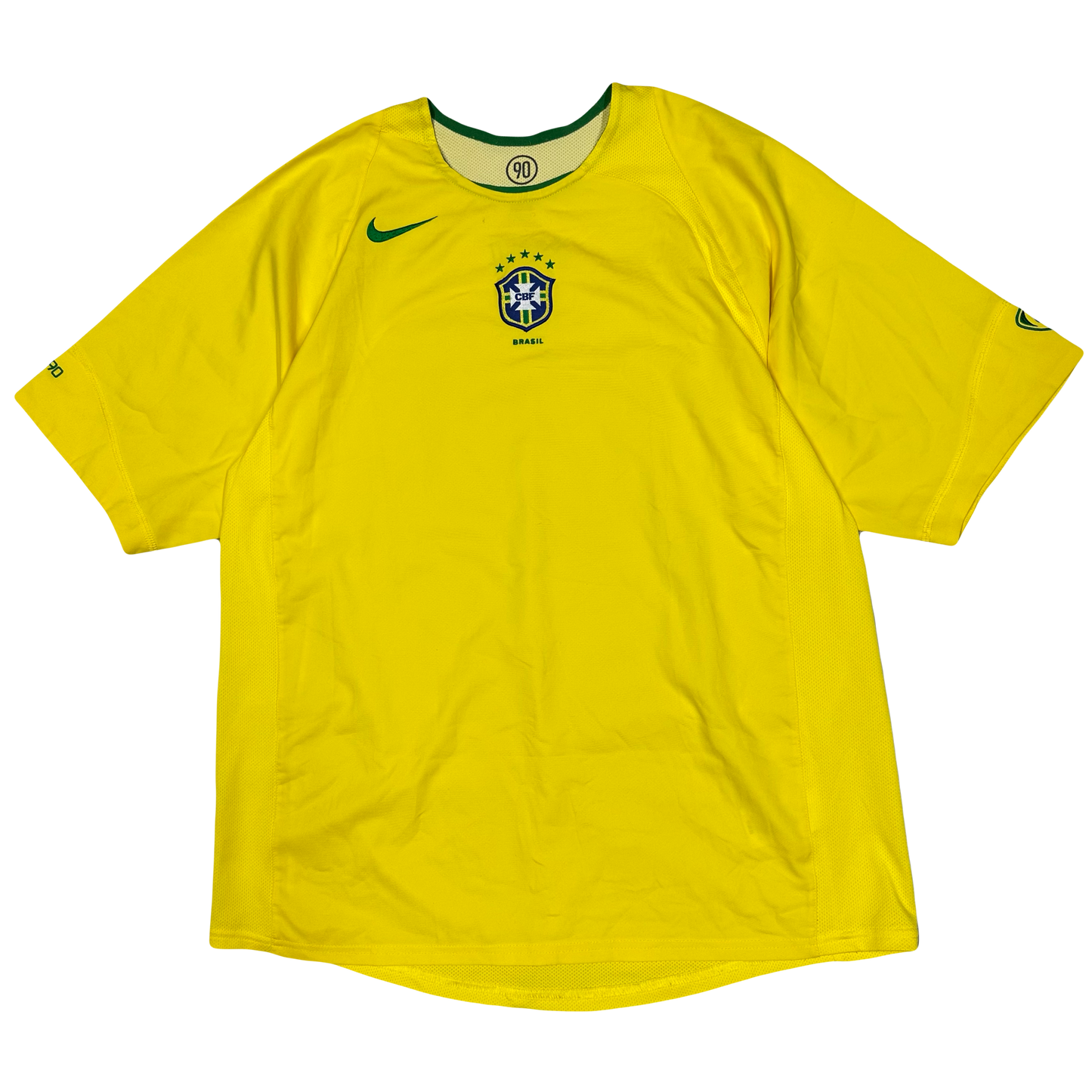 Nike Total 90 2004 Brazil Shirt In Yellow ( L ) - 1036 Emporium
