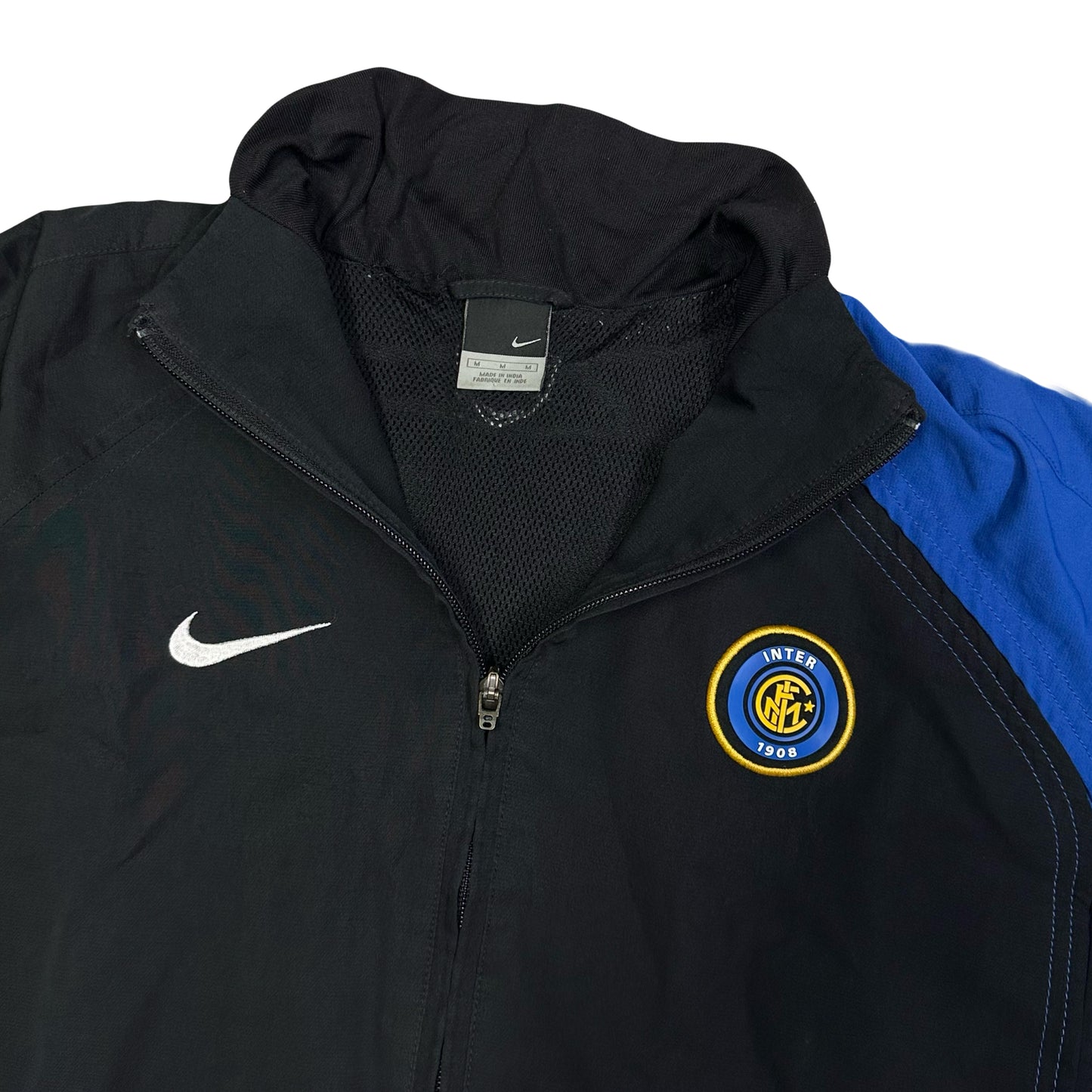 Nike Inter Milan 2004/05 Tracksuit Top In Black & Blue ( M )