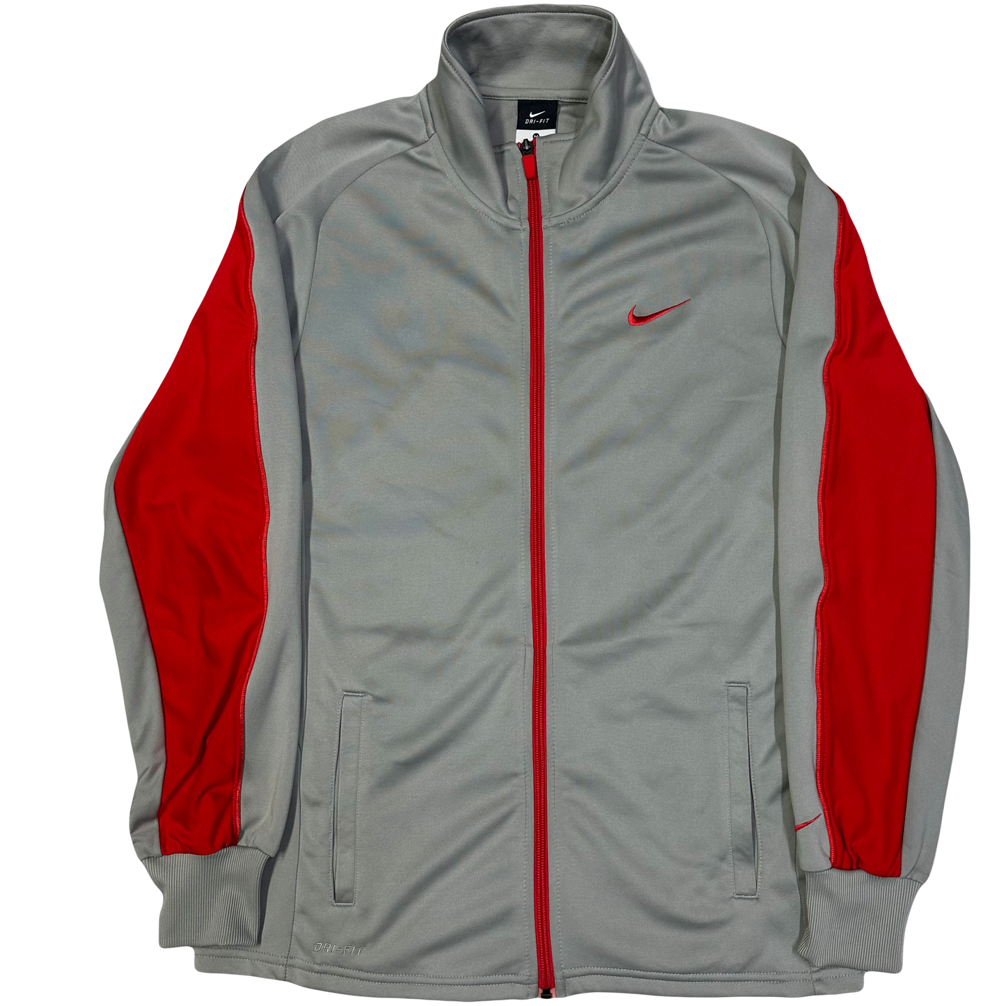 Nike 2000s Nylon Tracksuit In Grey & Red ( M / L ) - 1036 Emporium