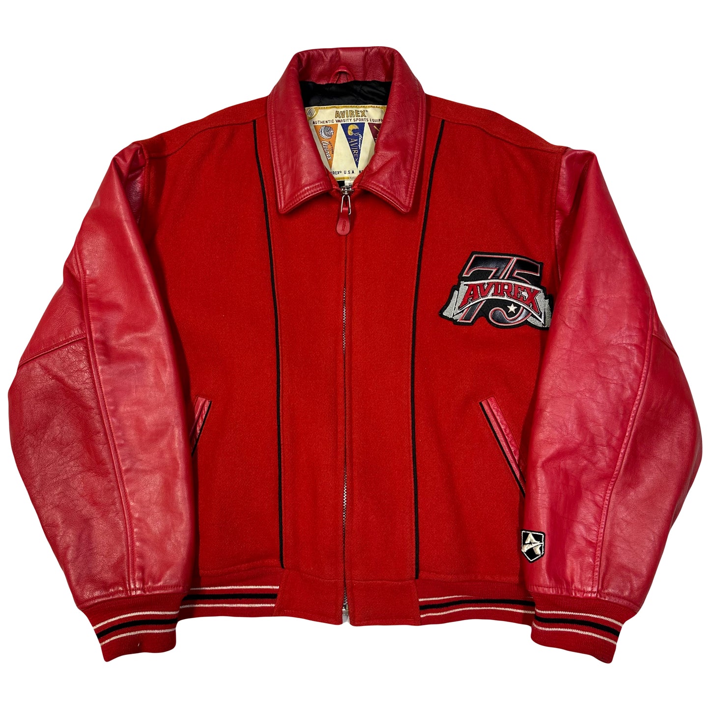 ARCHIVE Avirex New York Varsity Wool & Leather Jacket ( XXL ) - 1036 Emporium