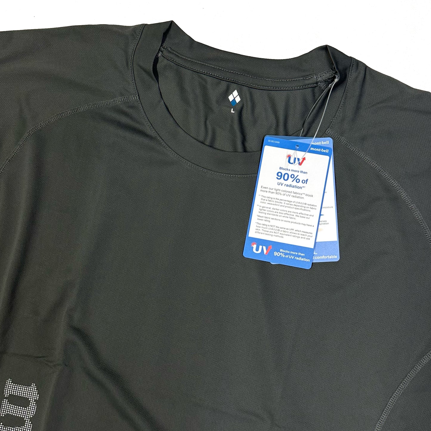Montbell Cool Light Long Sleeve T-Shirt In Charcoal Grey ( L )