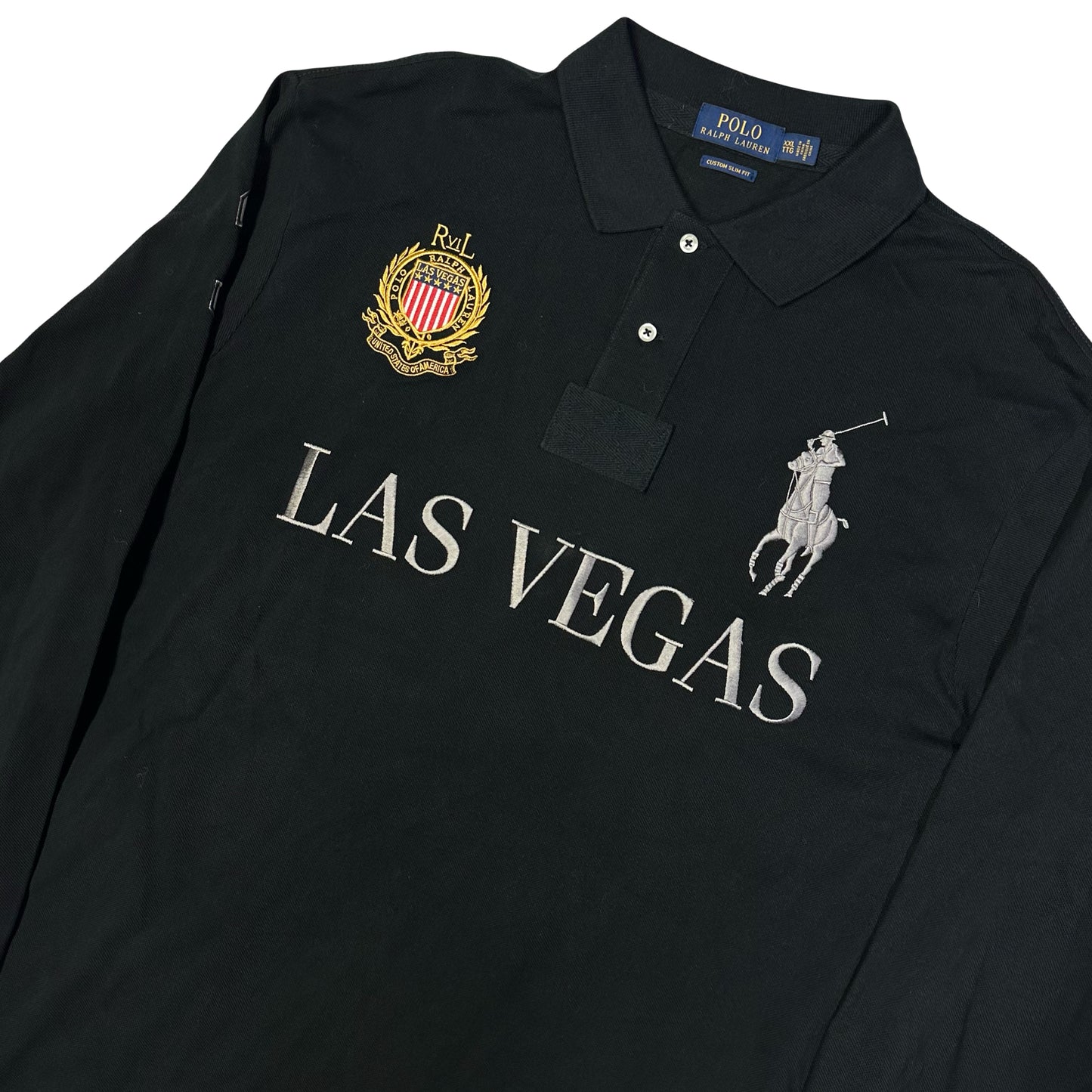 Ralph Lauren Las Vegas Longsleeve Polo In Black ( XXL ) - 1036 Emporium