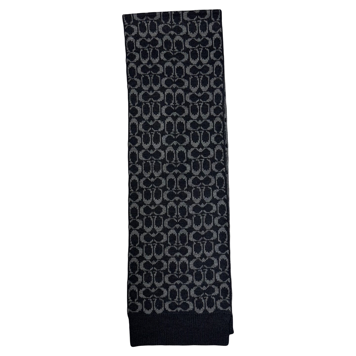 Coach Monogram Scarf In Grey & Black - 1036 Emporium
