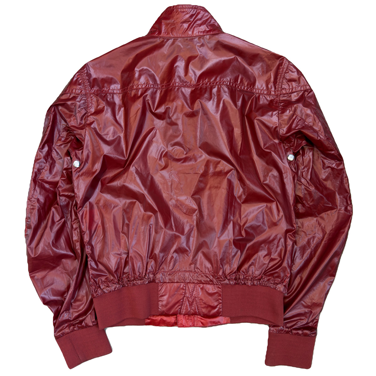 Moncler Nylon Zipped Jacket In Burgundy (S)