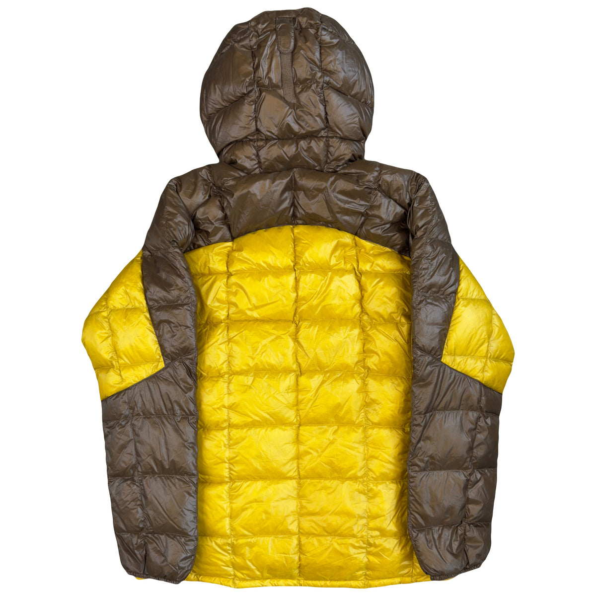 Montbell Superior Down Parka Puffer Jacket In Yellow & Brown (M)