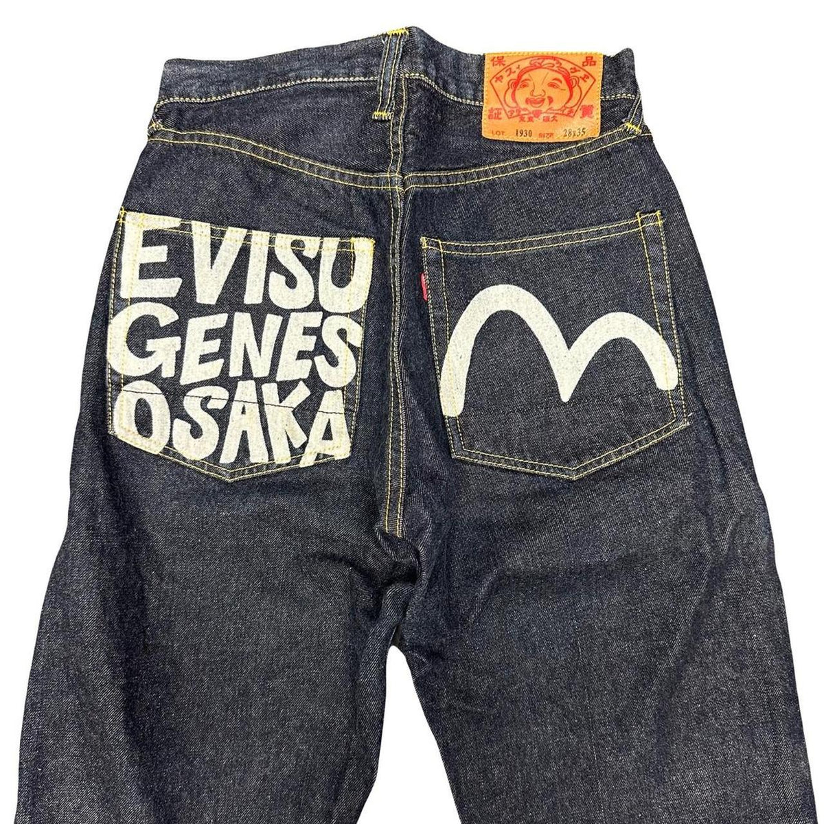 Evisu Selvedge Jeans With Genes Osaka Print ( W28 )