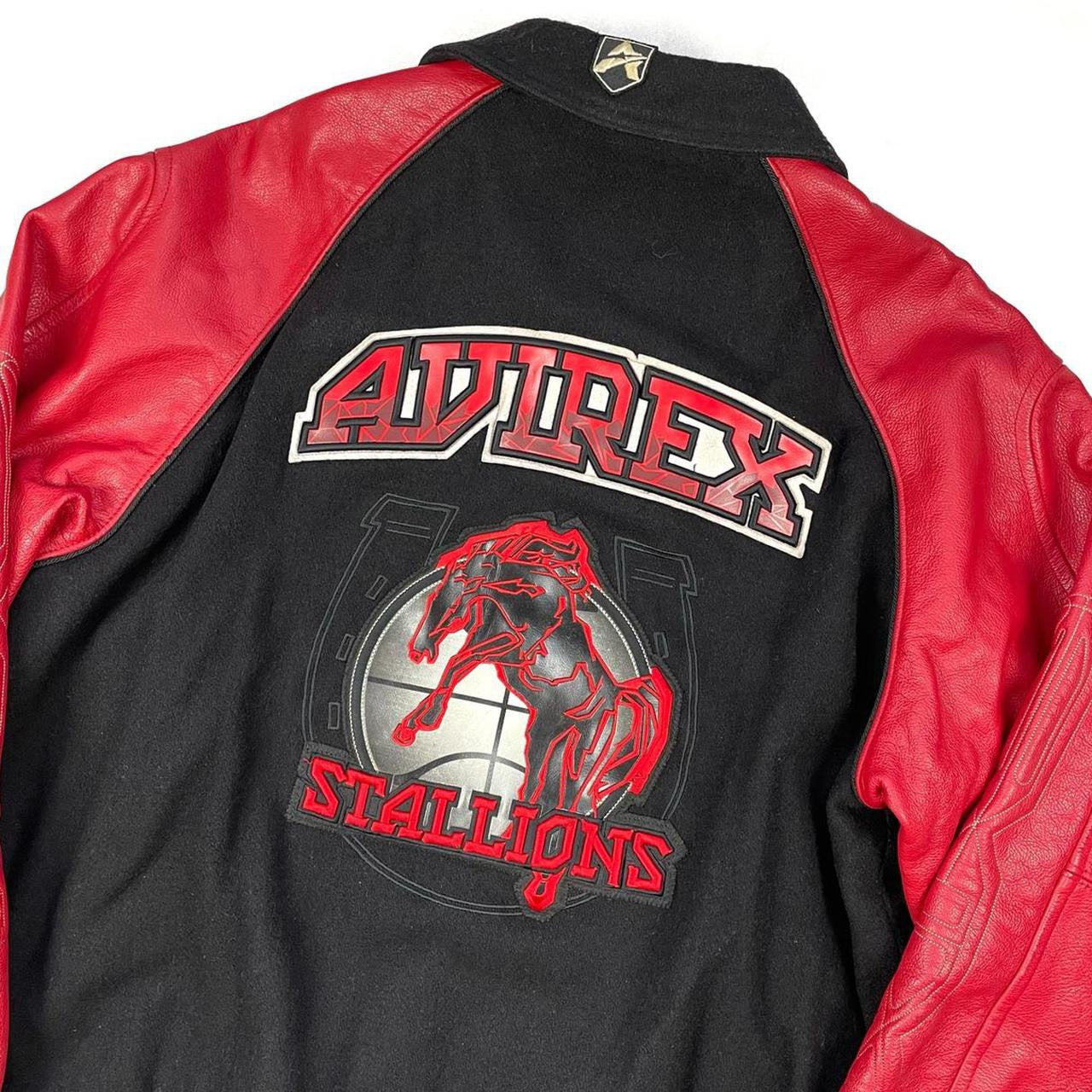 ARCHIVE Avirex Stallions Wool & Leather Jacket ( XL ) - 1036 Emporium