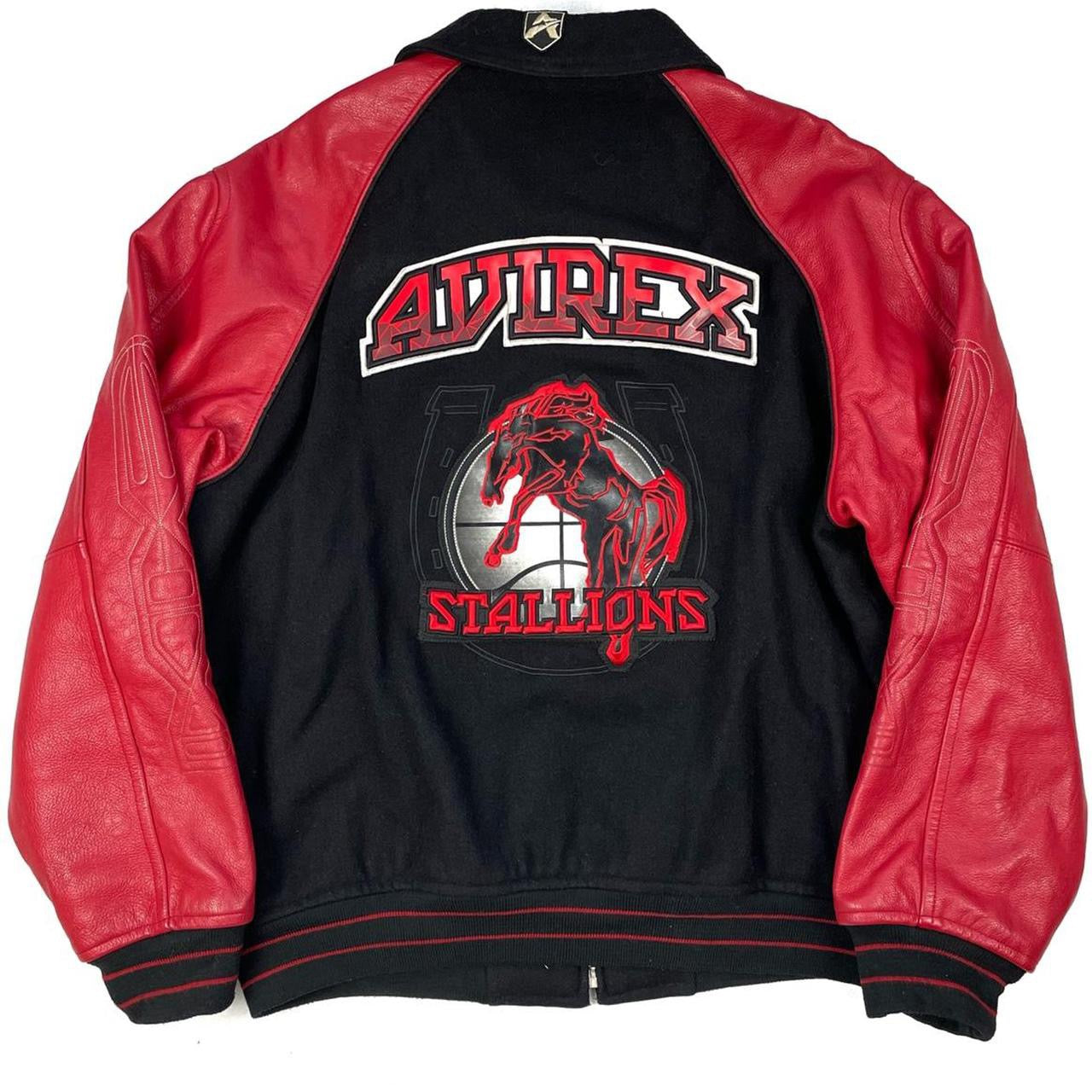 ARCHIVE Avirex Stallions Wool & Leather Jacket ( XL ) - 1036 Emporium
