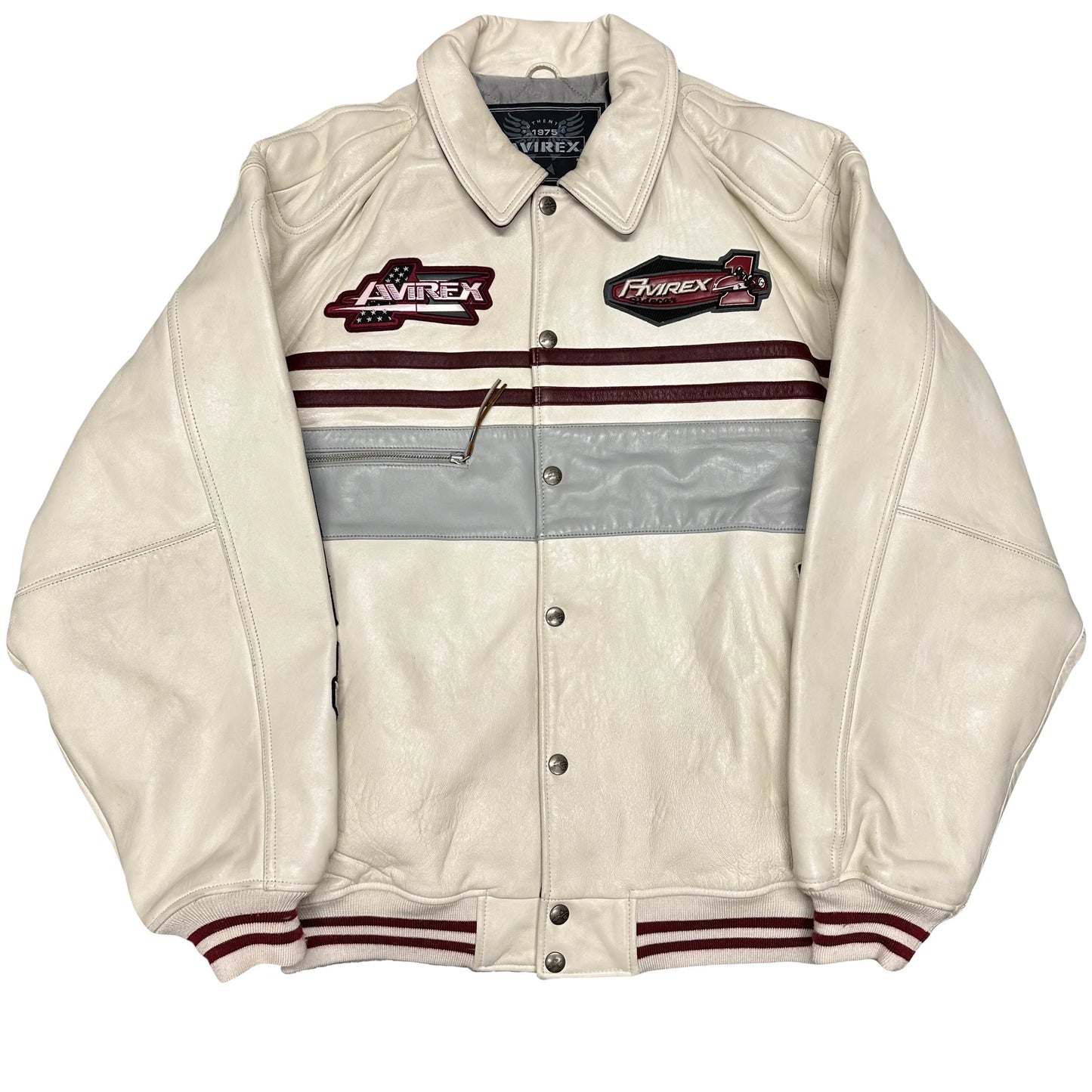 ARCHIVE Avirex Racing Leather Jacket ( XXL ) - 1036 Emporium