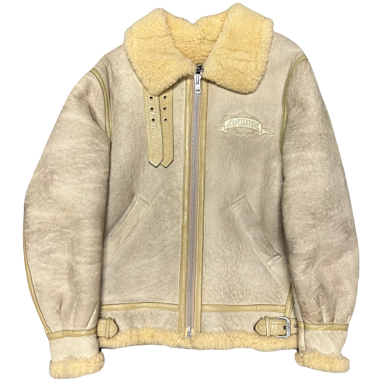 ARCHIVE Avirex Spellout B-3 Sherpa Jacket ( L ) - 1036 Emporium