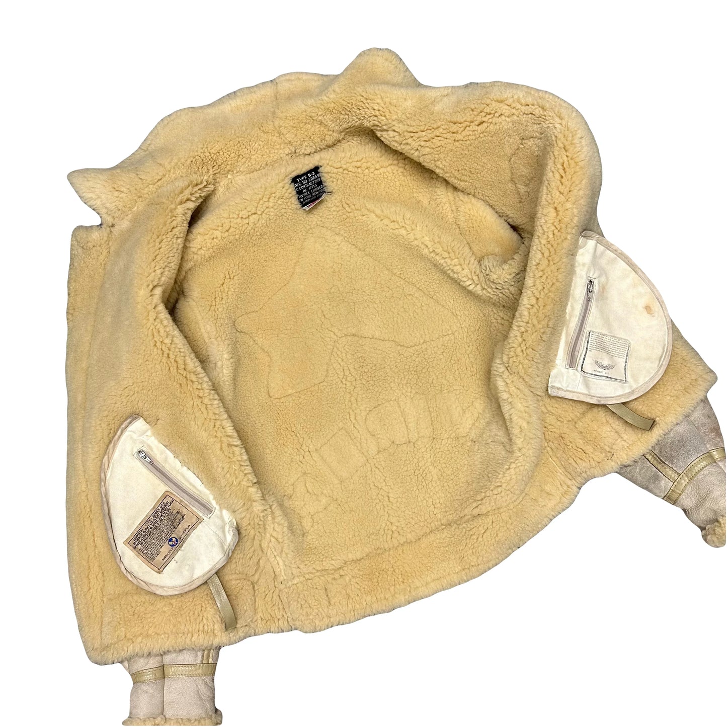 ARCHIVE Avirex Spellout B-3 Sherpa Jacket ( L ) - 1036 Emporium
