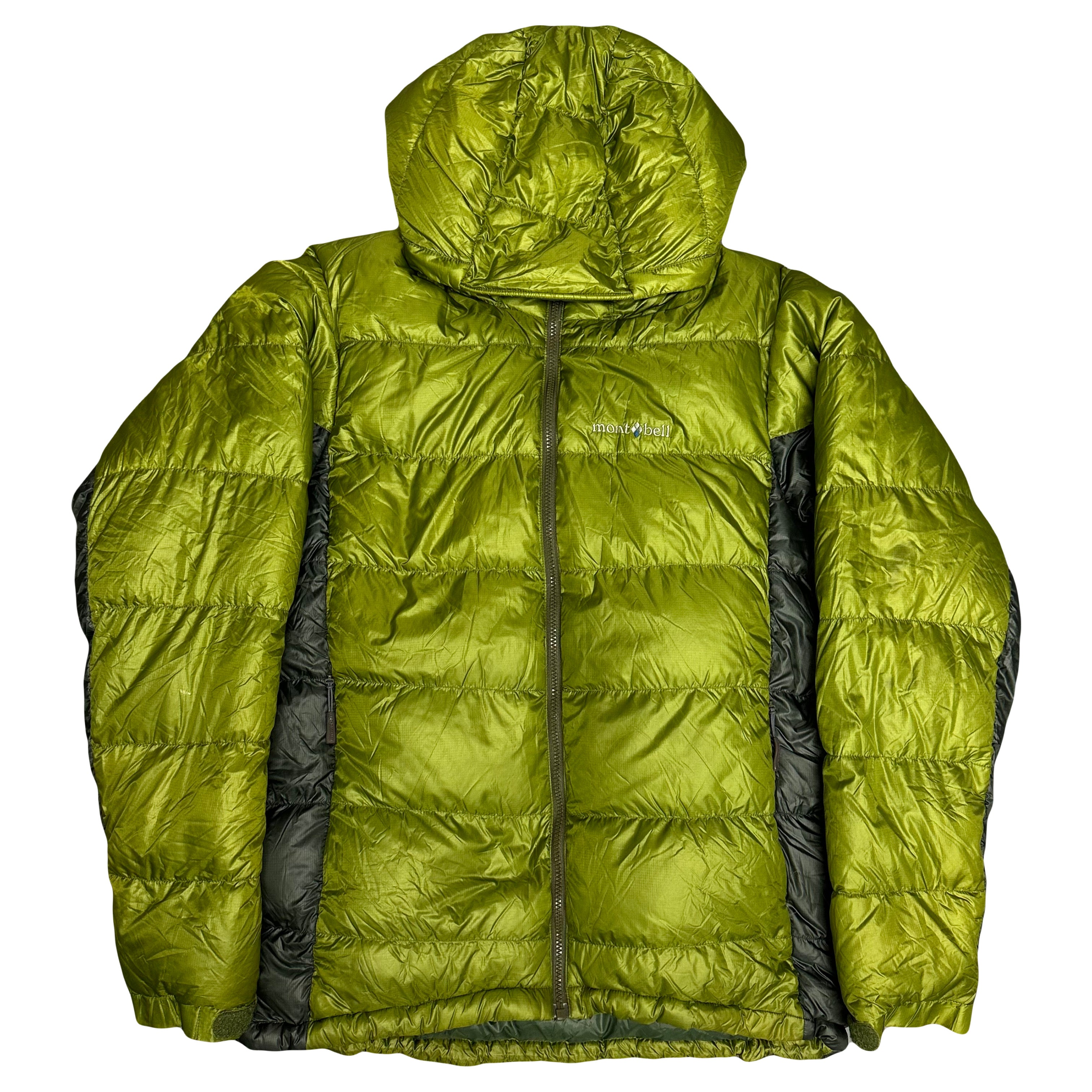 Montbell Two Tone Alpine Down Puffer Jacket In Green ( S )