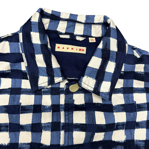 Uniqlo X Marni Check Jacket In Blue & White ( XXL )
