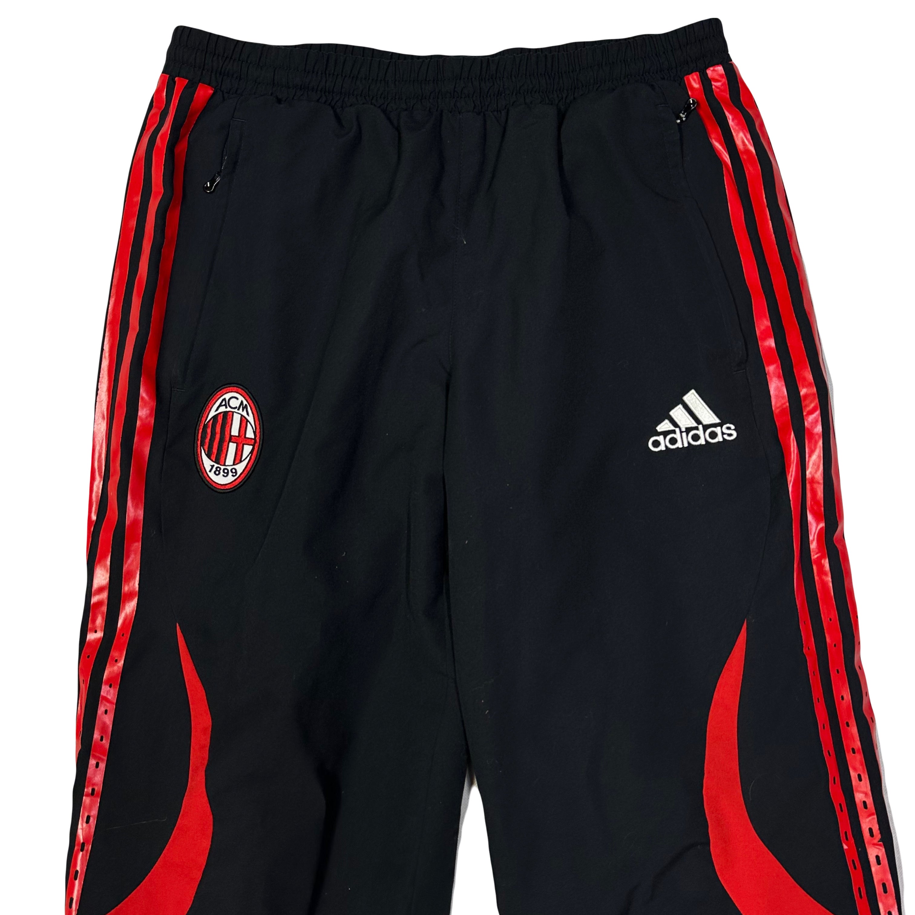 Adidas AC Milan 2005/06 Tracksuit Bottoms In Black & Red ( M )