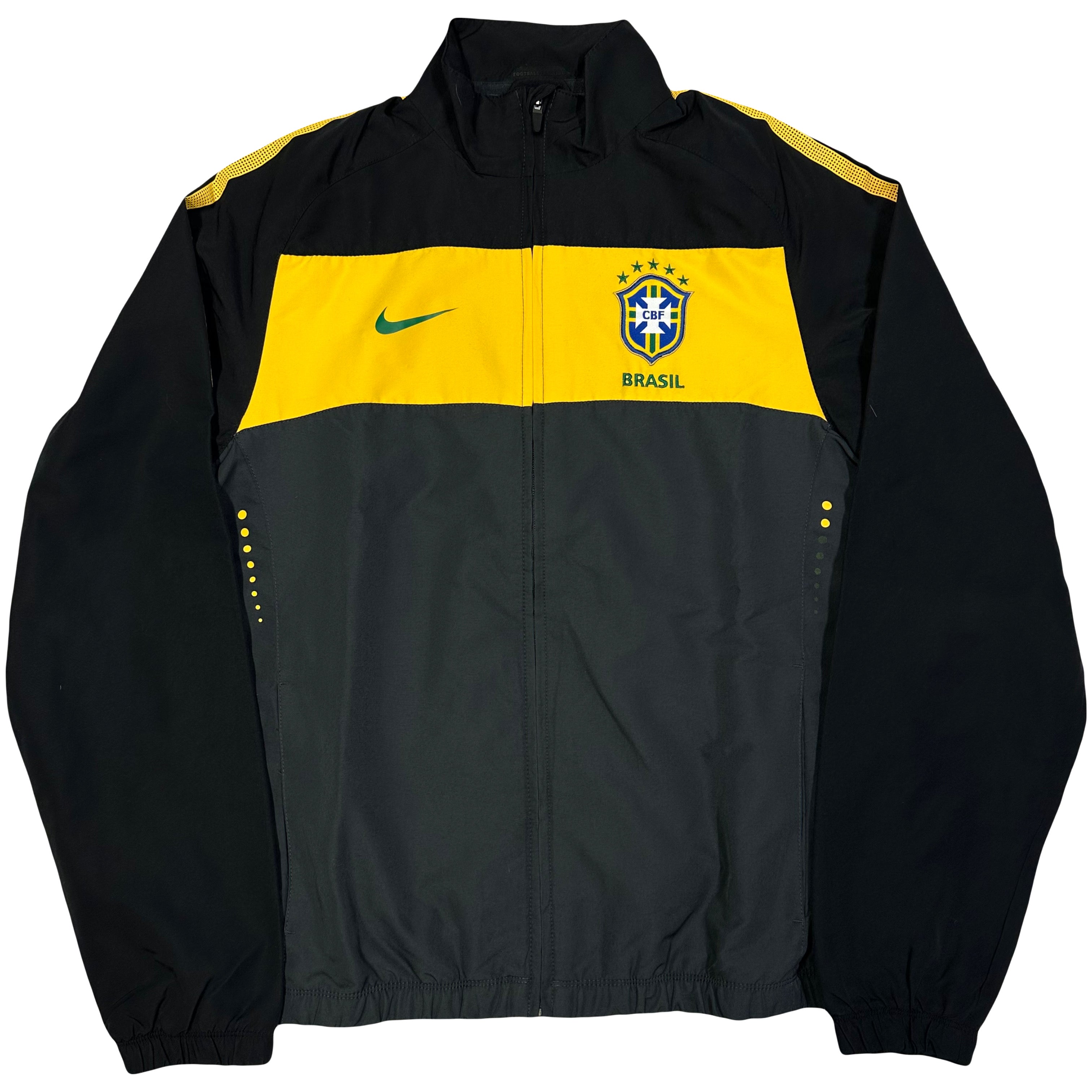 Nike Brazil 2010/11 Tracksuit Top In Black ( M )