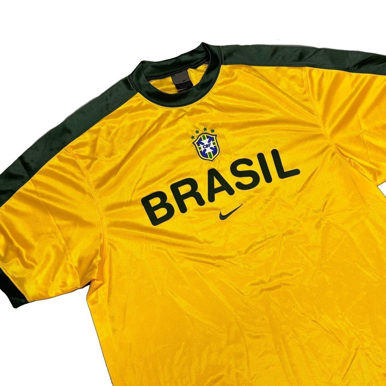 Nike Brazil 2002 Training Shirt In Yellow ( M )