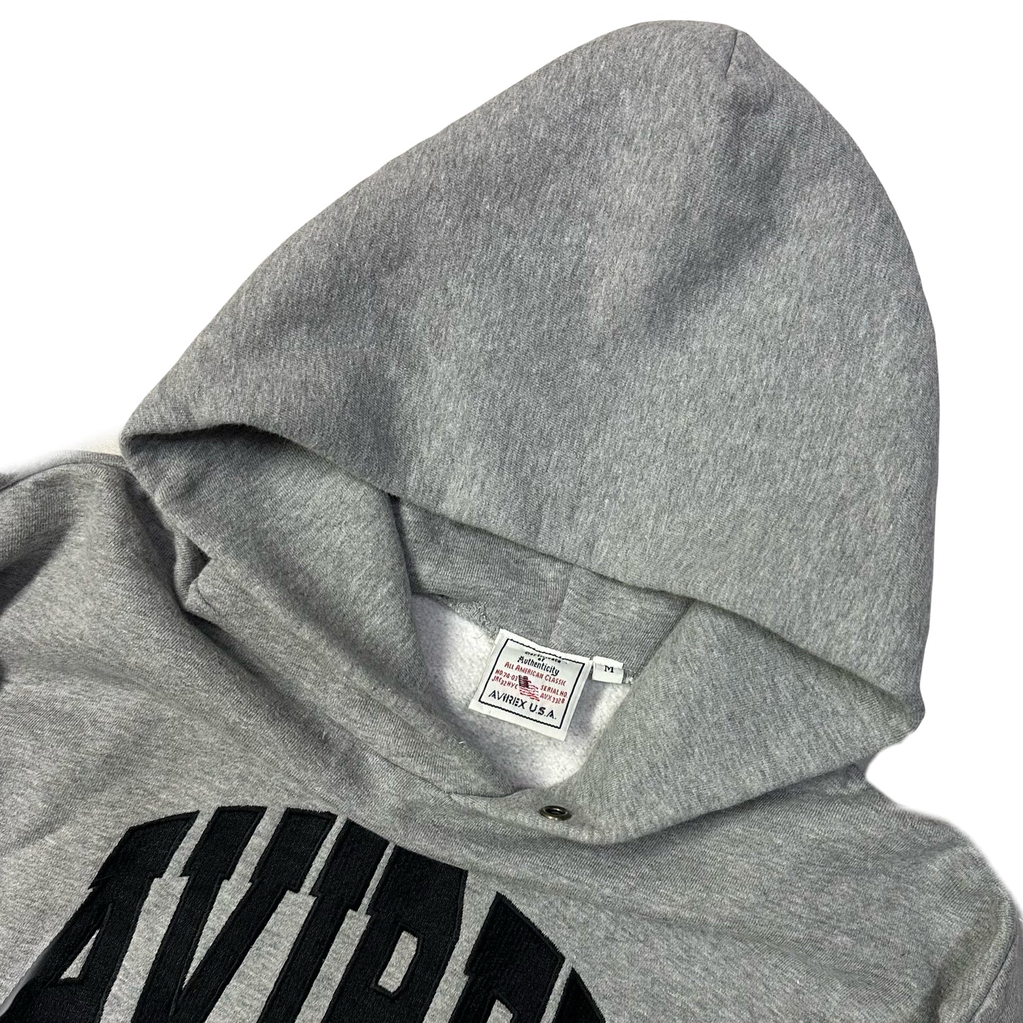 Avirex Spellout Hoodie In Grey ( M )