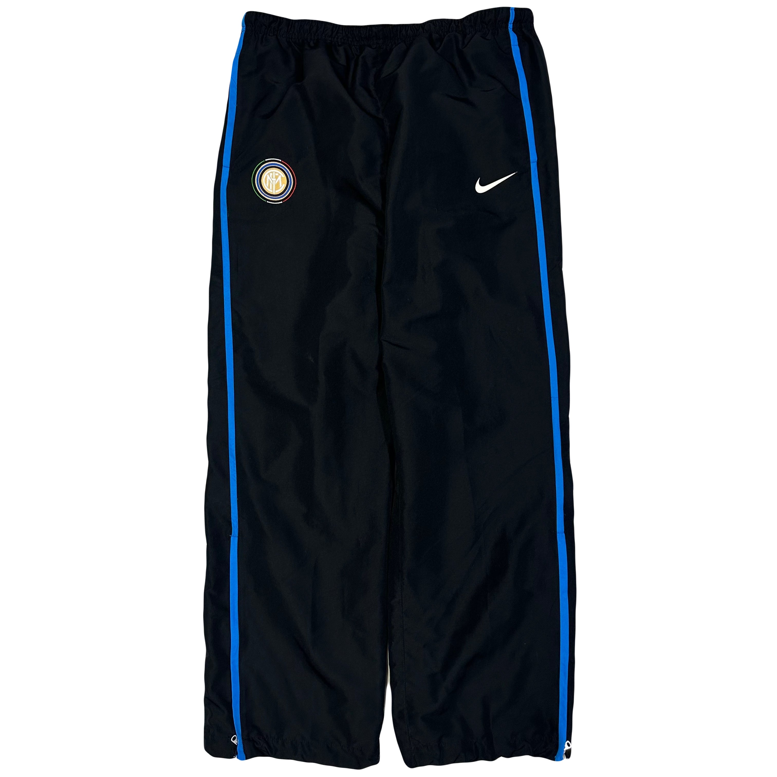 Nike Inter Milan 2010/11 Tracksuit Bottoms In Black & Blue ( L )