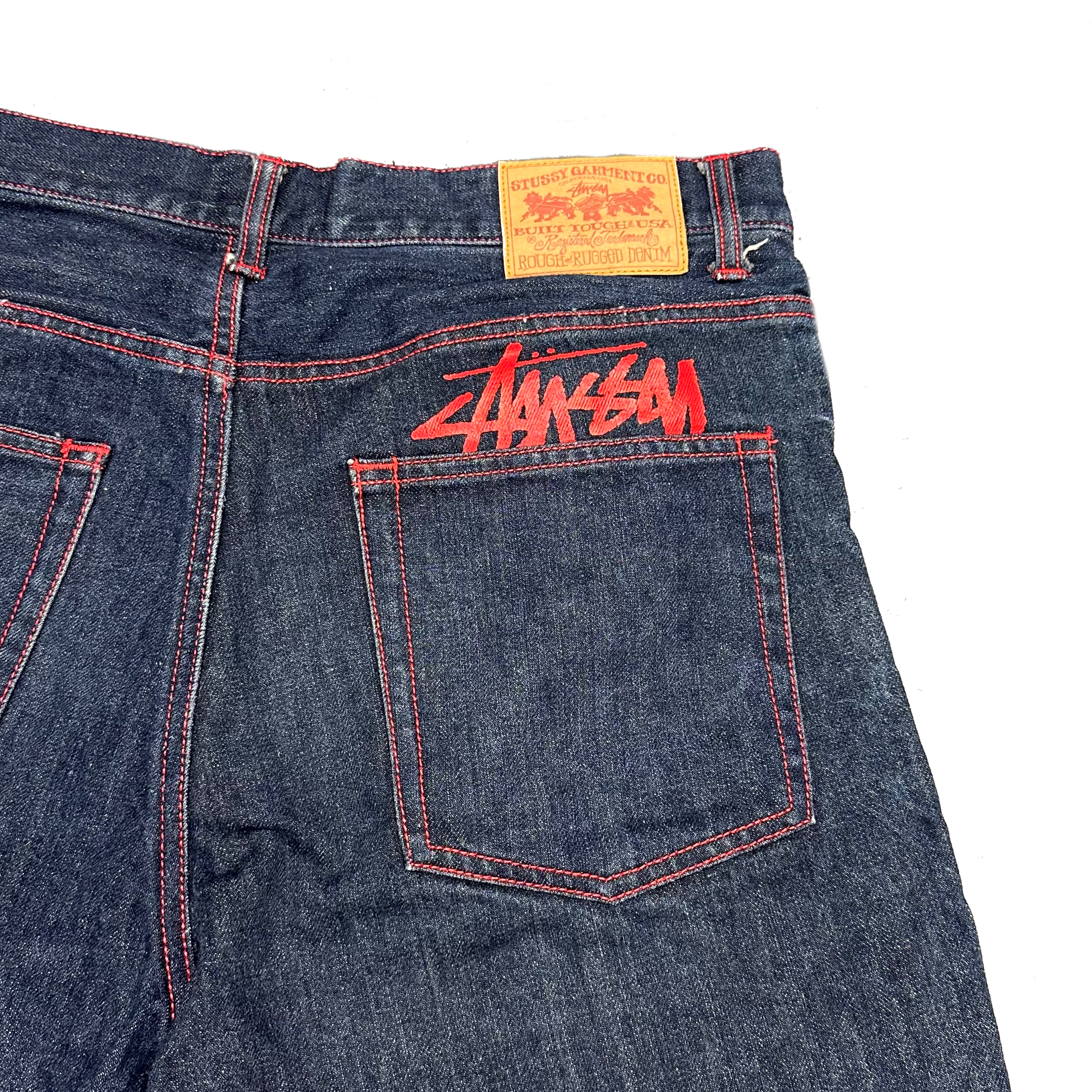 Stüssy Spellout Jorts With Red Print ( W32 )
