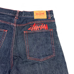 Stüssy Spellout Jorts With Red Print ( W32 )