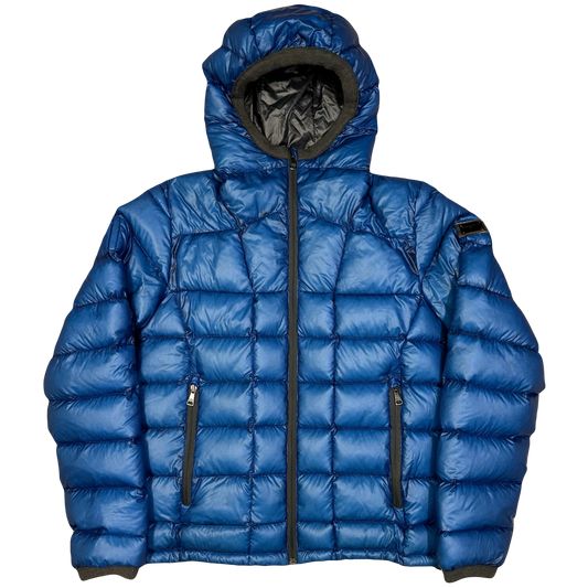 Dolce & Gabbana Square Stitch Puffer Jacket In Blue (M)