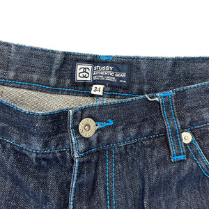 Stüssy Spellout Jorts With Blue Print ( W34 )