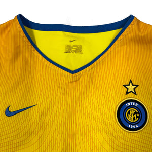 Nike Inter Milan 2002 Away Shirt In Yellow ( S )
