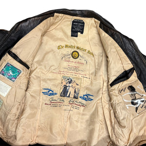 Avirex G-1 Leather Jacket In Brown ( L )