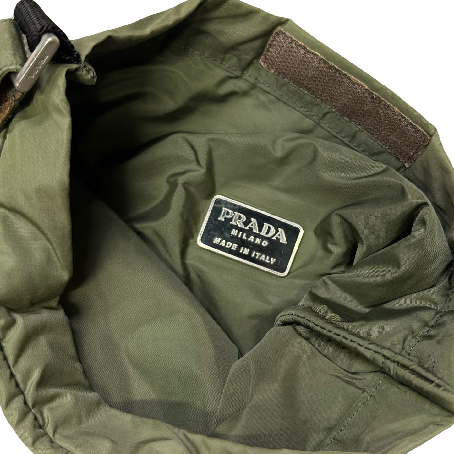 Prada Sport Side Bag In Khaki Green
