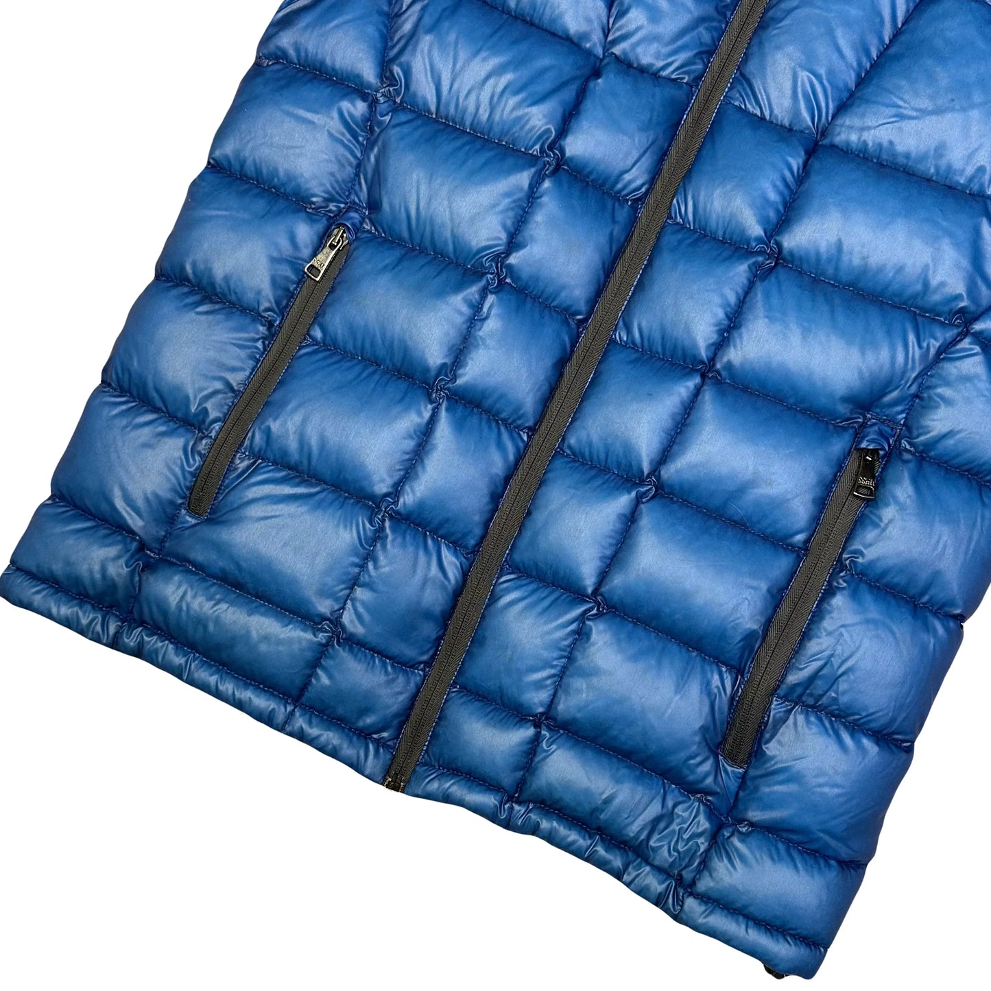Dolce & Gabbana Square Stitch Puffer Jacket In Blue (M)