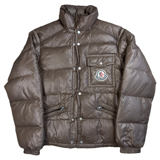 Moncler Puffer Jacket In Brown (L)