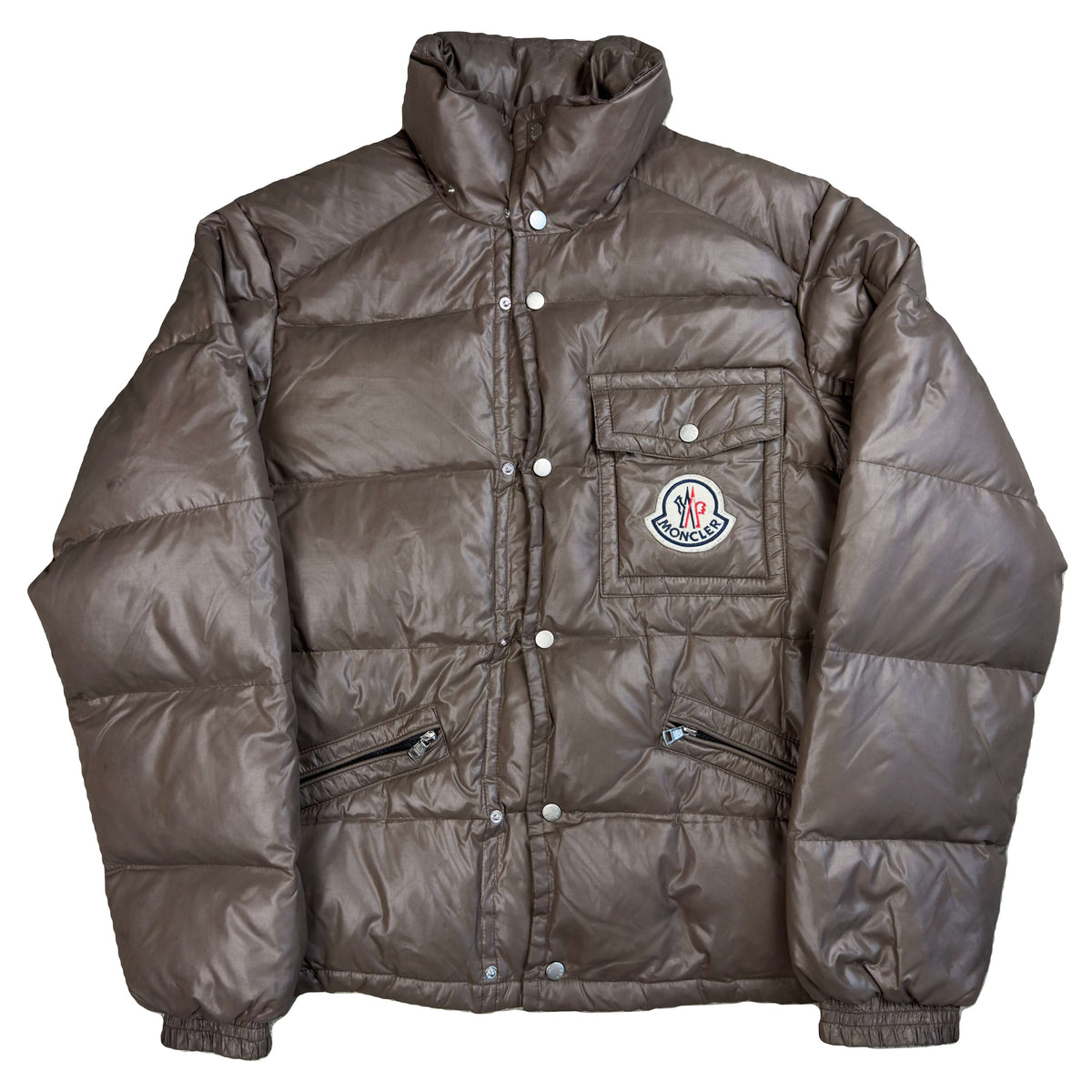 Moncler Puffer Jacket In Brown (L)