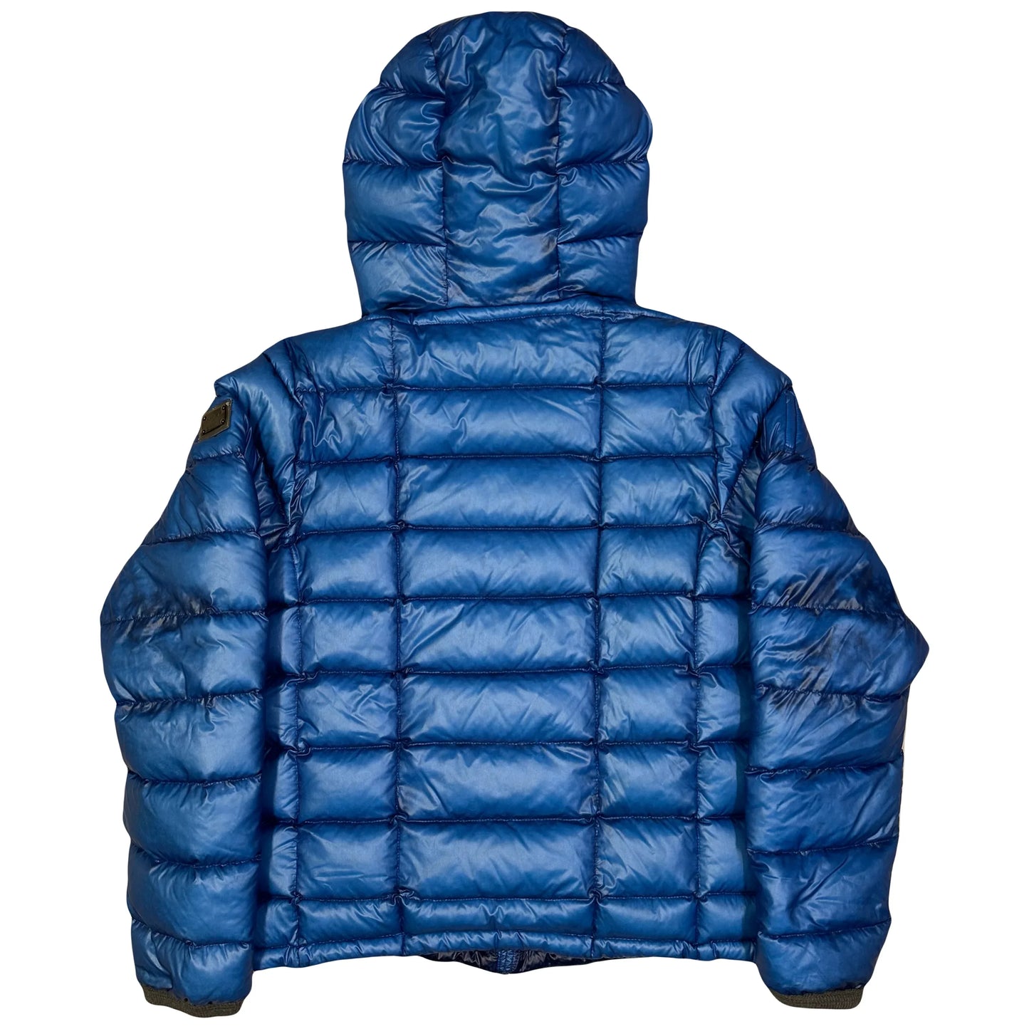 Dolce & Gabbana Square Stitch Puffer Jacket In Blue (M)