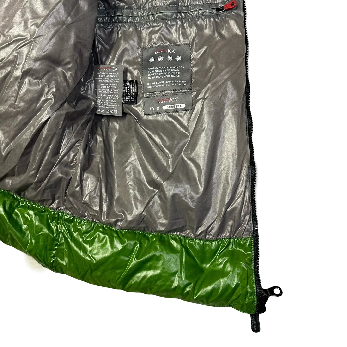 Duvetica Puffer Jacket In Green & Black ( L )