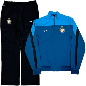 Nike Inter Milan 2013/14 Tracksuit In Blue & Black ( XL )