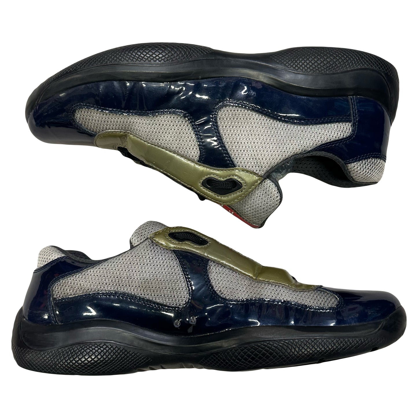 Prada America’s Cup Sneakers In Navy & Olive (7UK/8US)