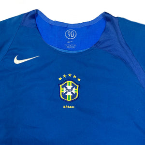 Nike Total 90 2004 Brazil Shirt In Blue ( L )