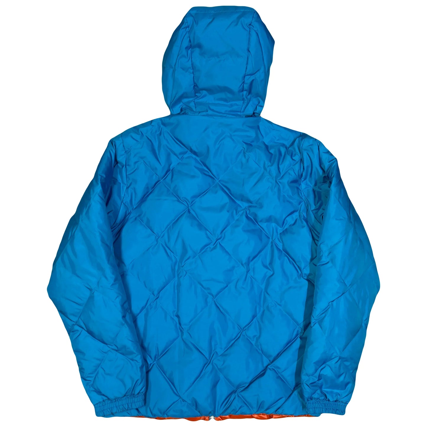 Takeo Kikuchi Diamond Stitch Reversible Puffer Jacket In Blue & Orange (M)